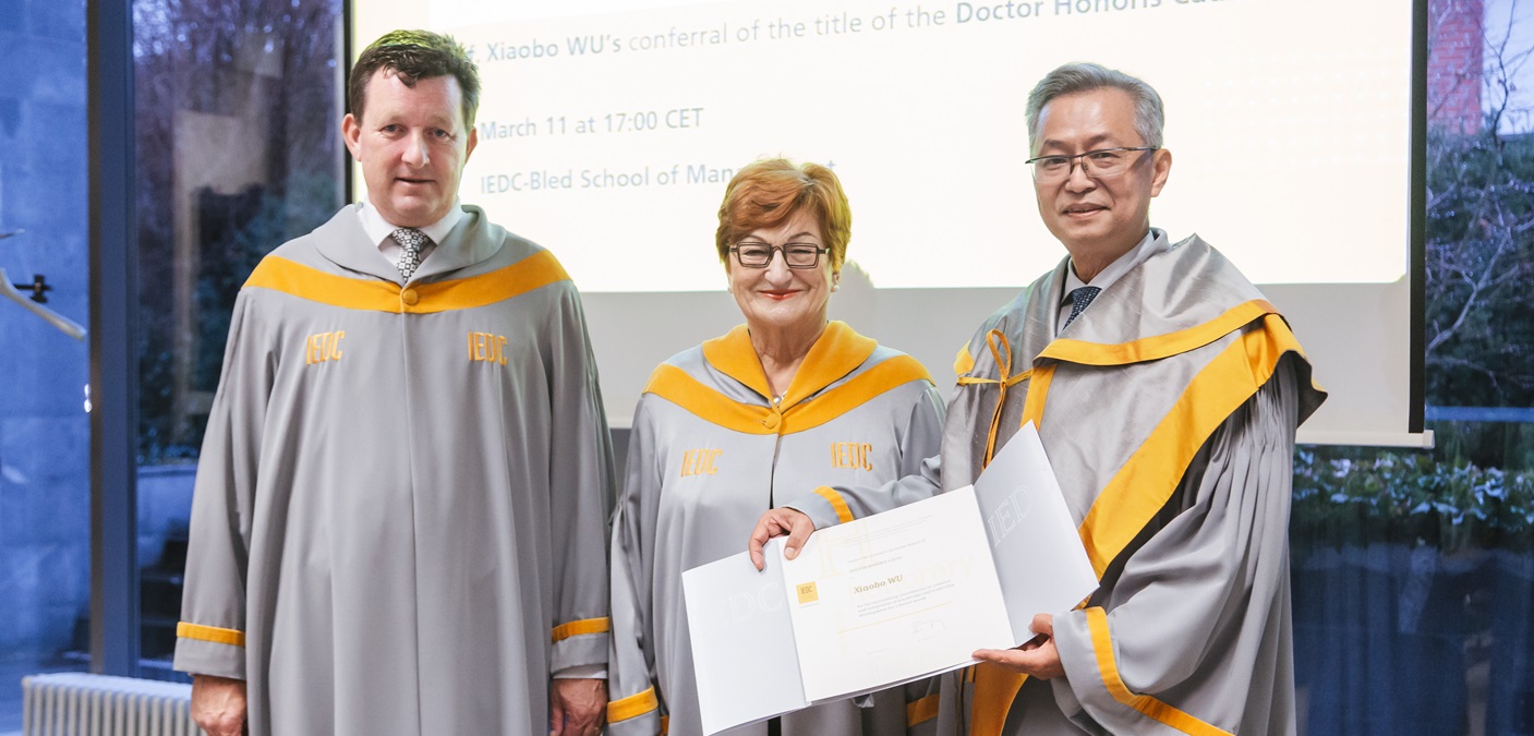 Prof. WU Xiaobo Was Awarded an Honorary Doctorate from Bled Business School